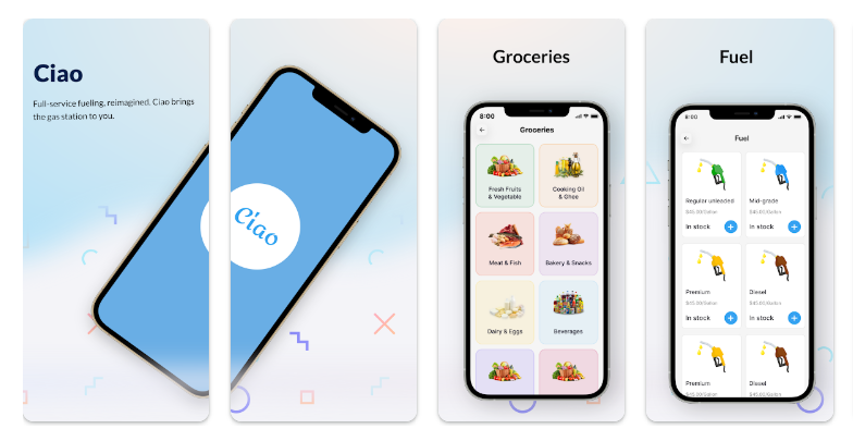 Ciao app screens